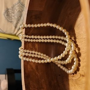 Three Strand Faux Pearl Necklace, NWOT, from Macy's, very beautiful!